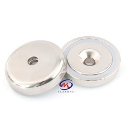 Pot Magnet with Countersunk Hole